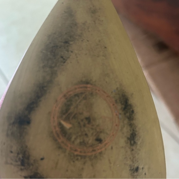 Adrienne Vittadina Fanie Pink Leather Kitten Heel Scalloped Pumps Career SZ 6.5 - Picture 12 of 13